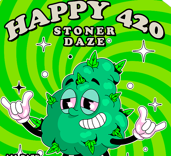 Happy 420 24/7 8" round Dab Mat