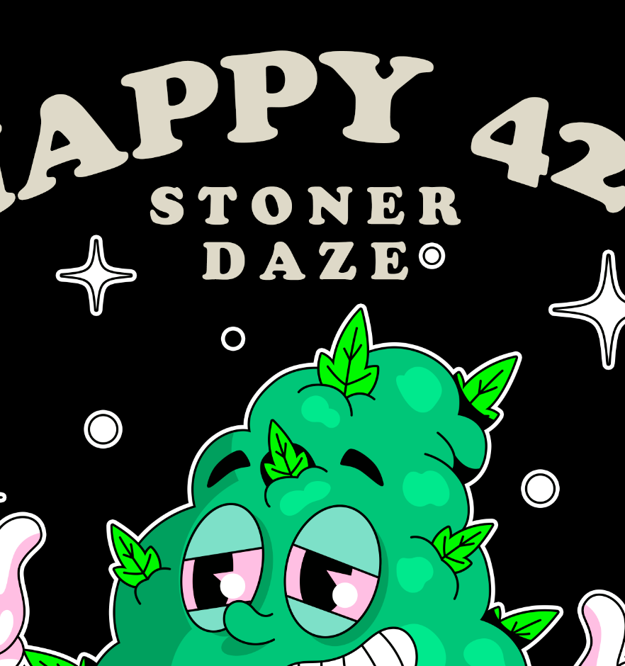 Happy 420 24/7 Crop Top Hoodie