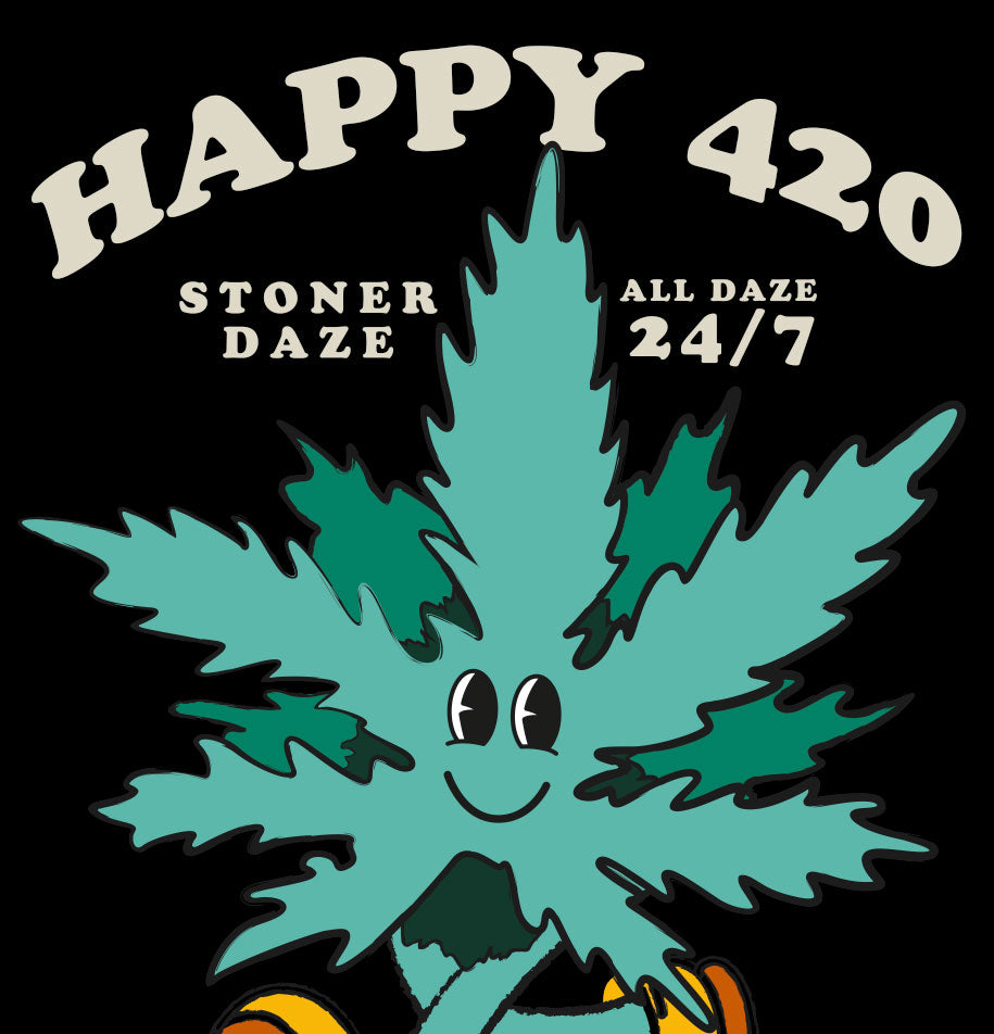 Happy 420 Crop Top Hoodie