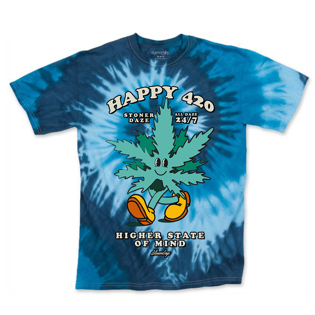 Happy 420 Blue Tie dye
