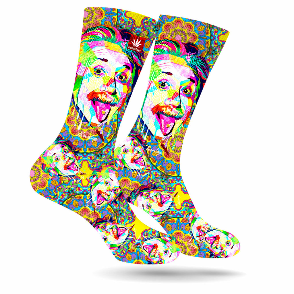 Einstein Pop Art Cannabis Socks