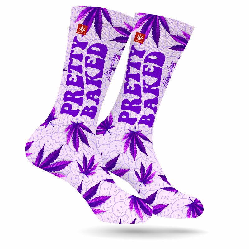 Pretty Baked Purple WEED SOCKS
