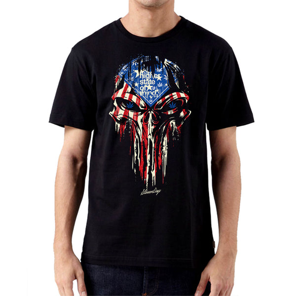 Punisher USA Flag Mens T Shirt StonerDays