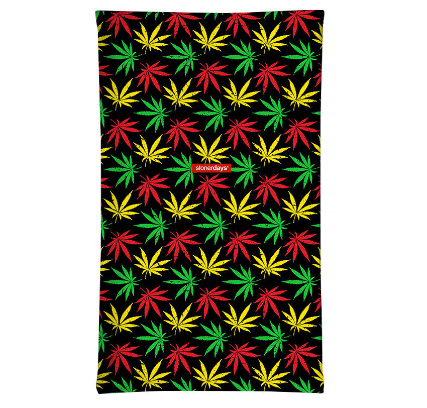 Rasta Cannabis Leaf Pattern Neck Gaiter