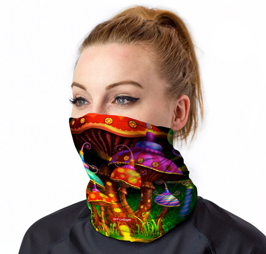 Shroomin Bright and Colorful Neck Gaiter