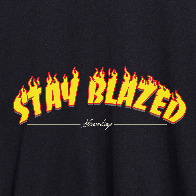 Stay Blazed Flames Crop Top Hoodie