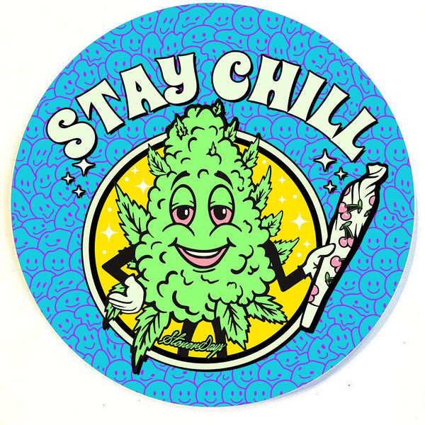 Stay Chill 8 Round Dab Mat – StonerDays