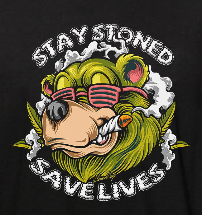 Stay Stoned Save Lives Crop Top Hoodie