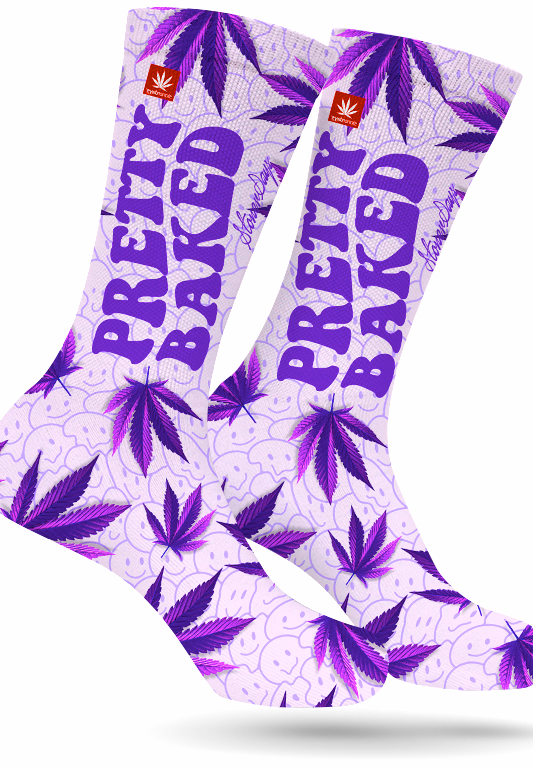 Pretty Baked Purple WEED SOCKS