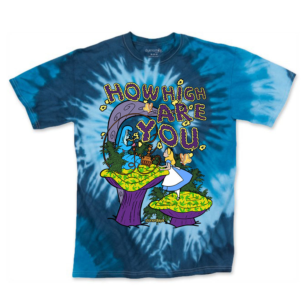 We're All Mad Here Blue Tie dye