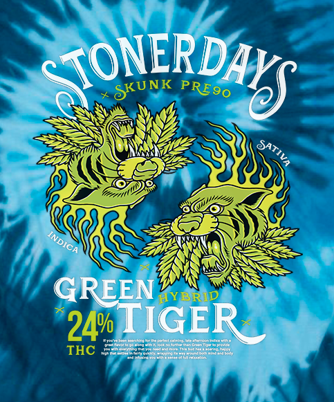 Green Tiger Blue Dream Tie dye