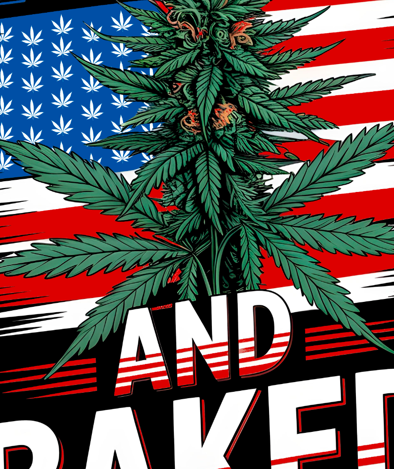 Red White and Baked Crop Top Hoodie