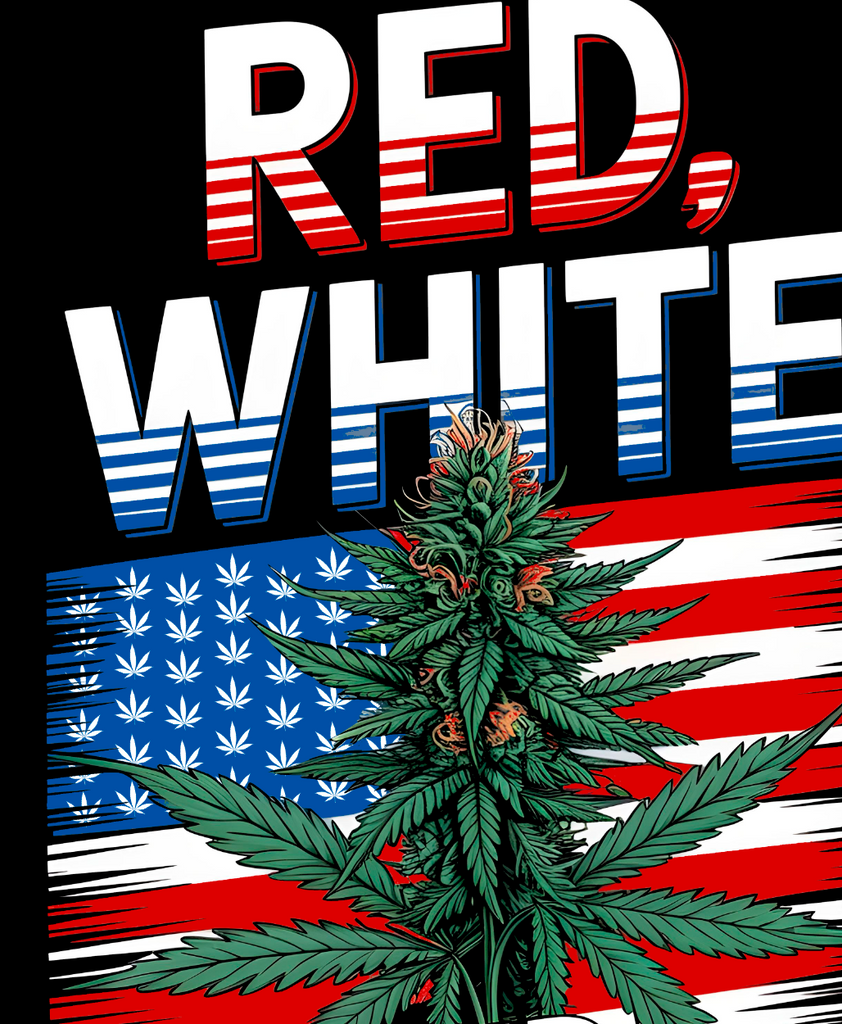 Red White and Baked Crop Top Hoodie