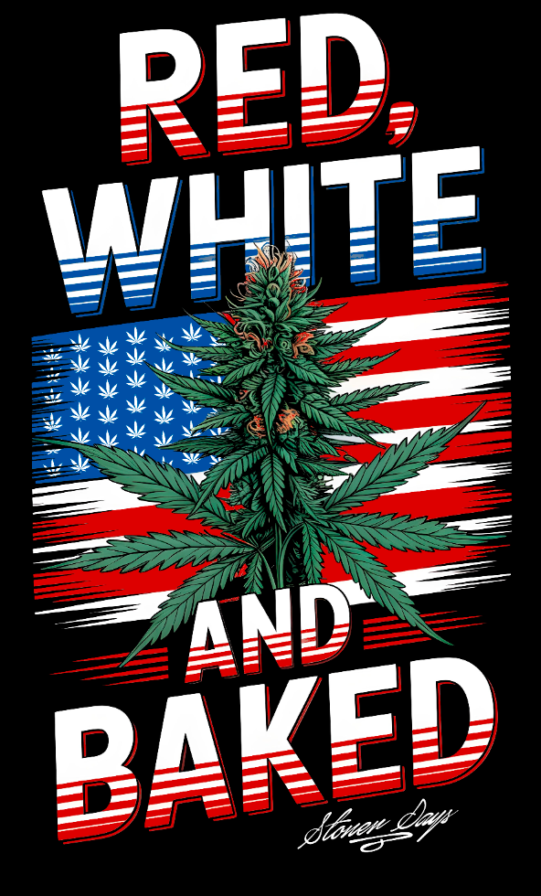 Red White and Baked Crop Top Hoodie