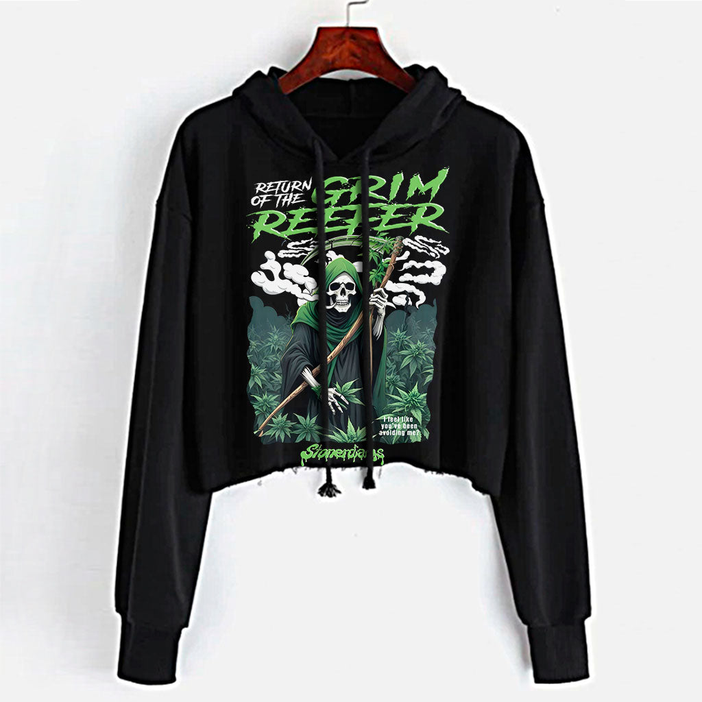 Return of the Grim Reefer Crop Top Hoodie