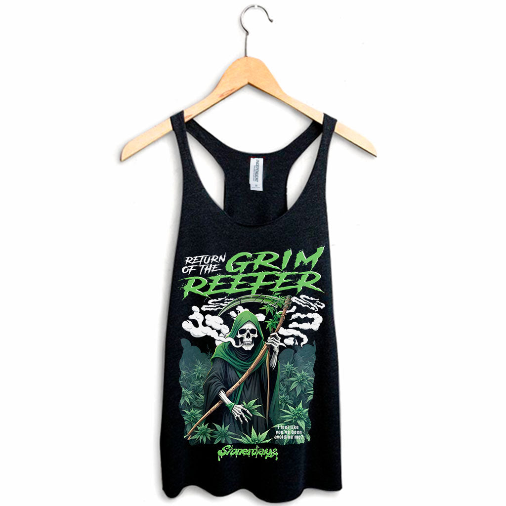 Return of the Grim Reefer women's racerback