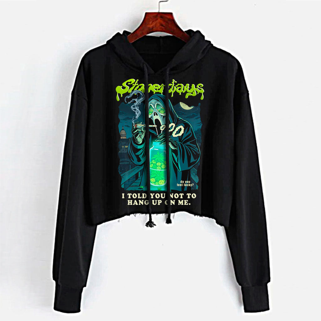 Smokeface Crop Top Hoodie