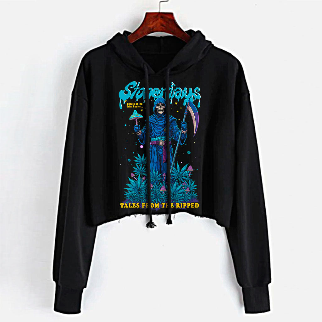 Tales from the Ripped Crop Top Hoodie