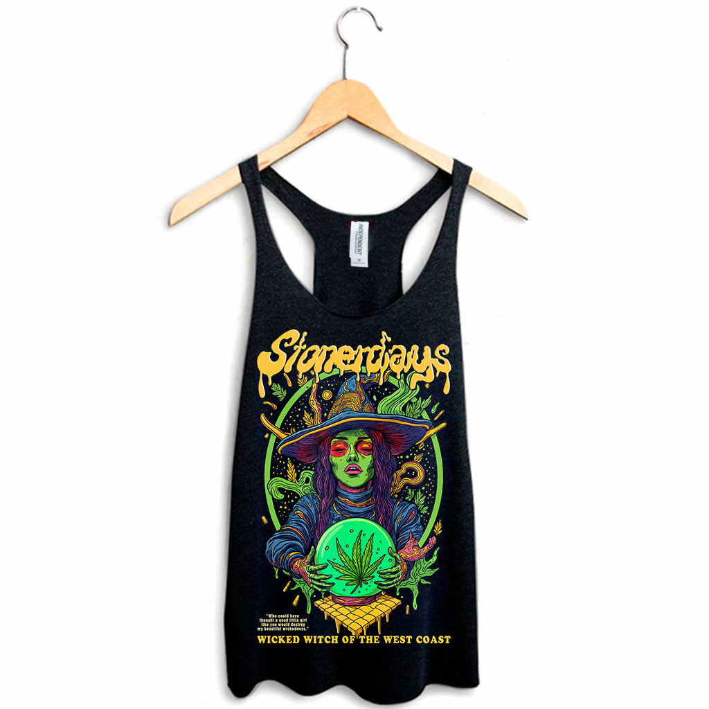 Wicked Witch of the West Coast women's racerback)