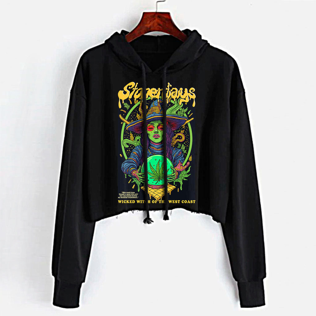 Wicked Witch of the West Coast Crop Top Hoodie