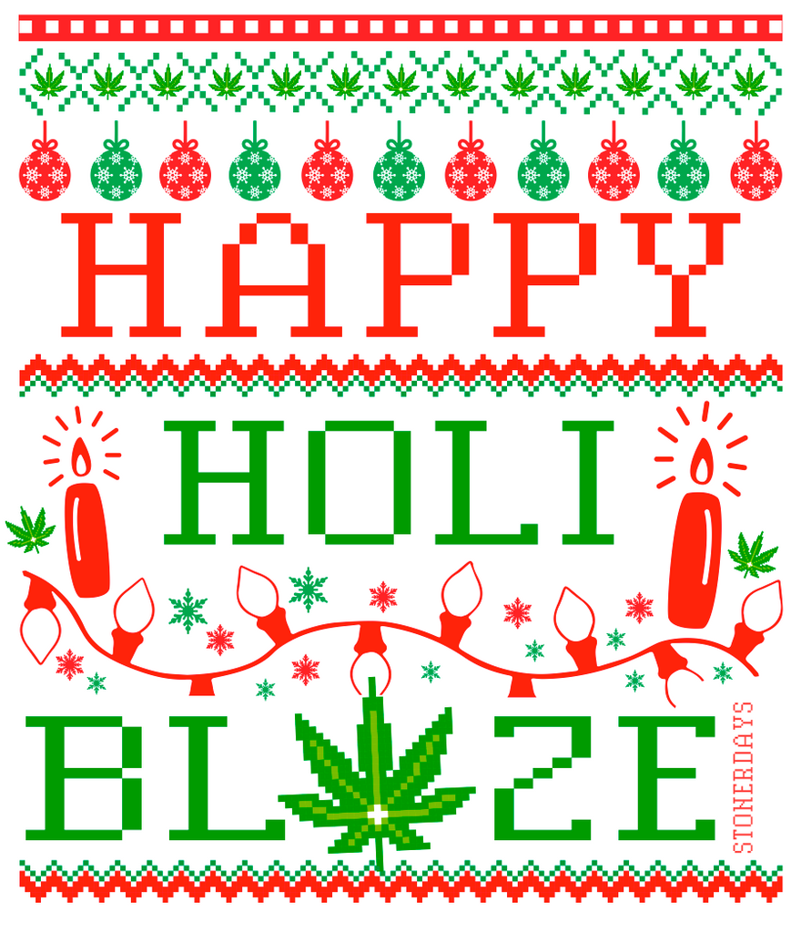 Happy Holiblaze White Tee