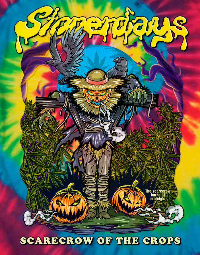 Scarecrow of the Crops Rainbow Tie Dye Tee
