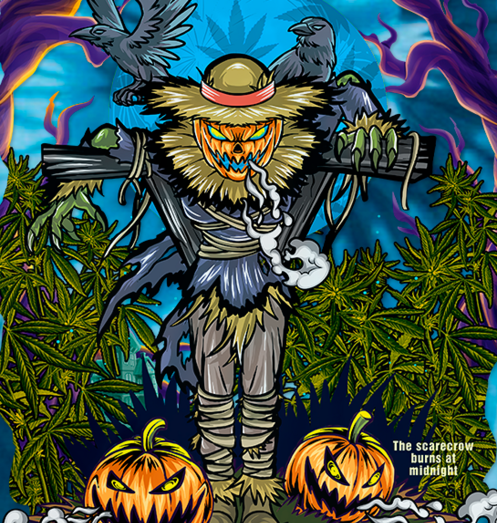 Scarecrow of the Crops Blue Tie dye