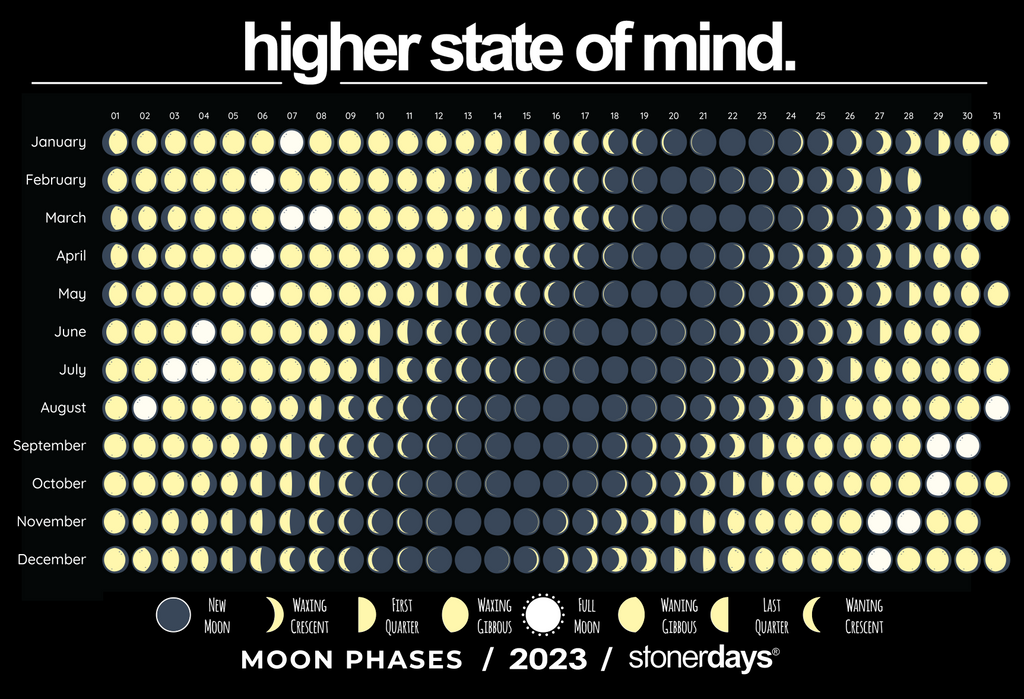 2023 Moon Phases Dab Mat