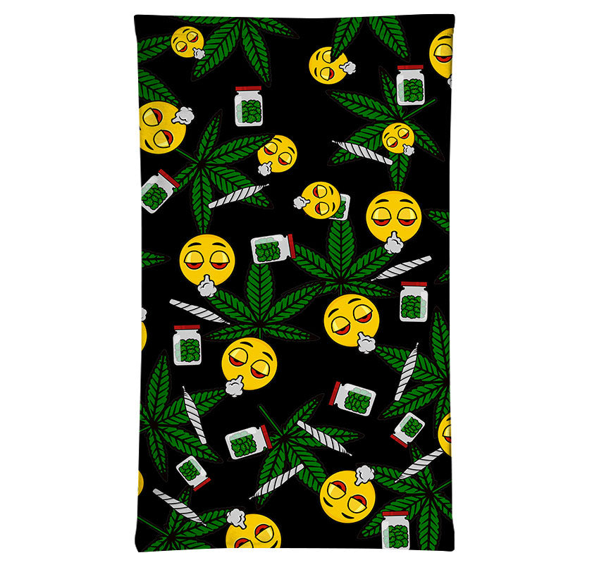 Emoji Neck Gaiter for Cannabis Lovers