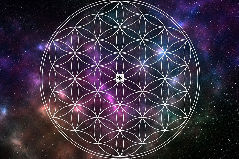 Flower Of Life Space Dab Mat
