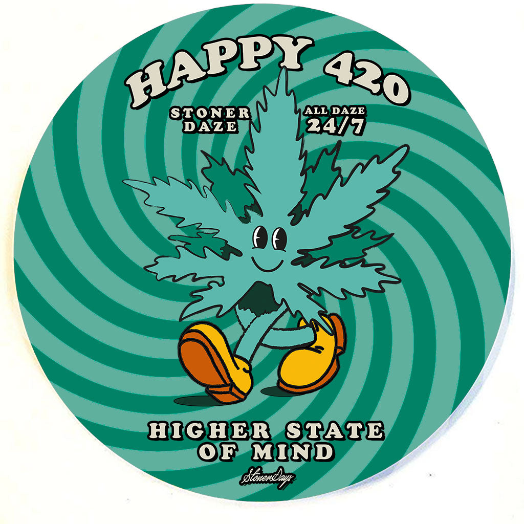 Happy 420 8" Round Dab Mat