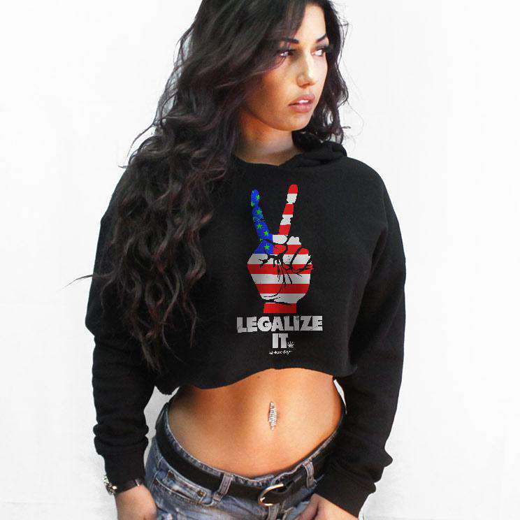Legalize It Cropped Hoodie