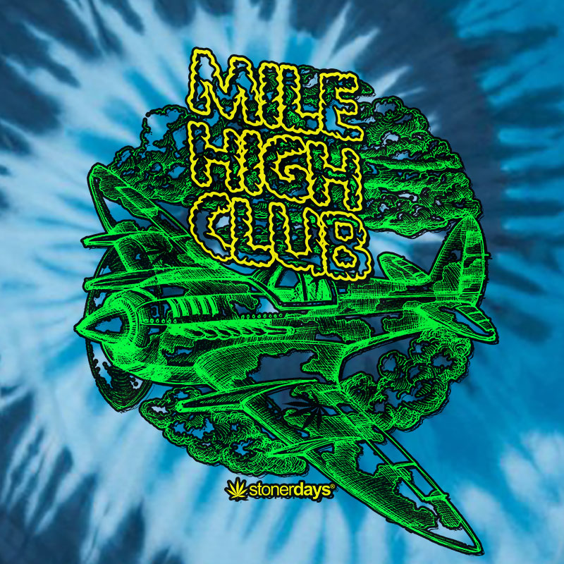 Mile High Club Blue Tie Dye Tee