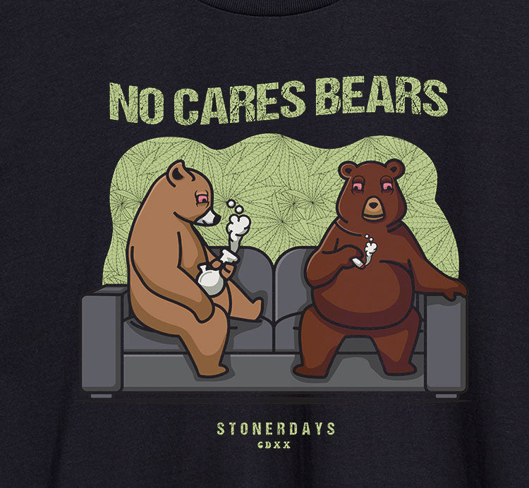 No Cares Bears Crop Top Hoodie