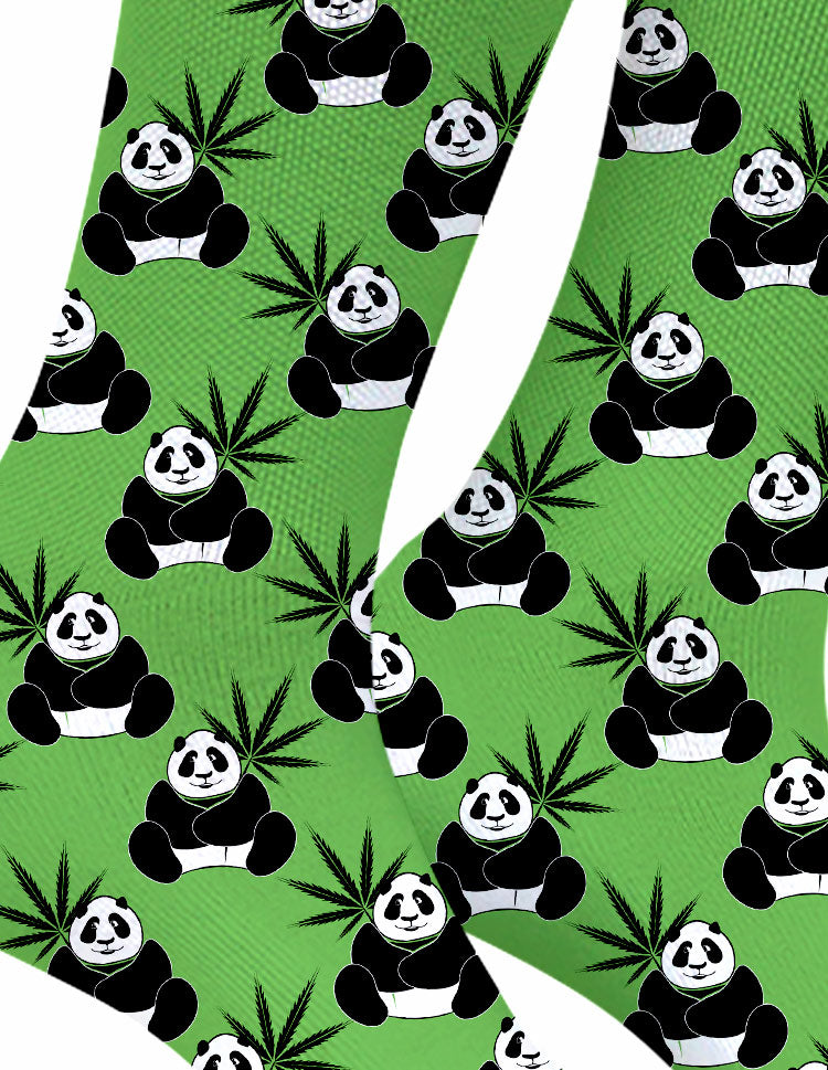 Panda and Leaves WEED SOCKS