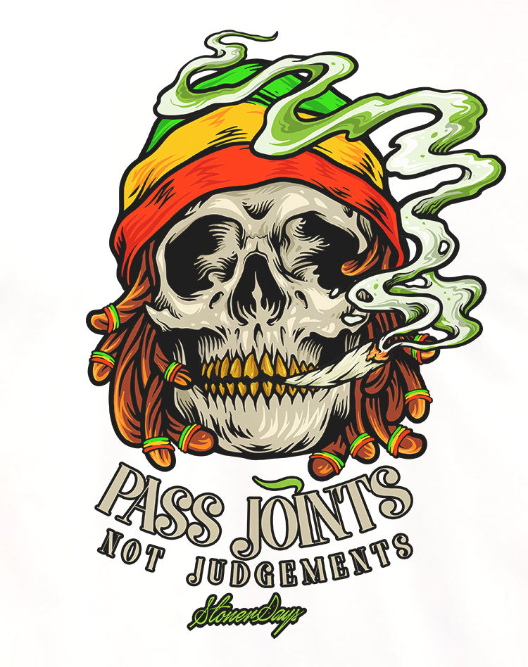 Pass Joints Not Judgements White Tee