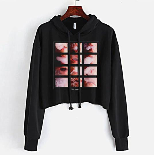 Puff Puff Passion Crop Top Hoodie