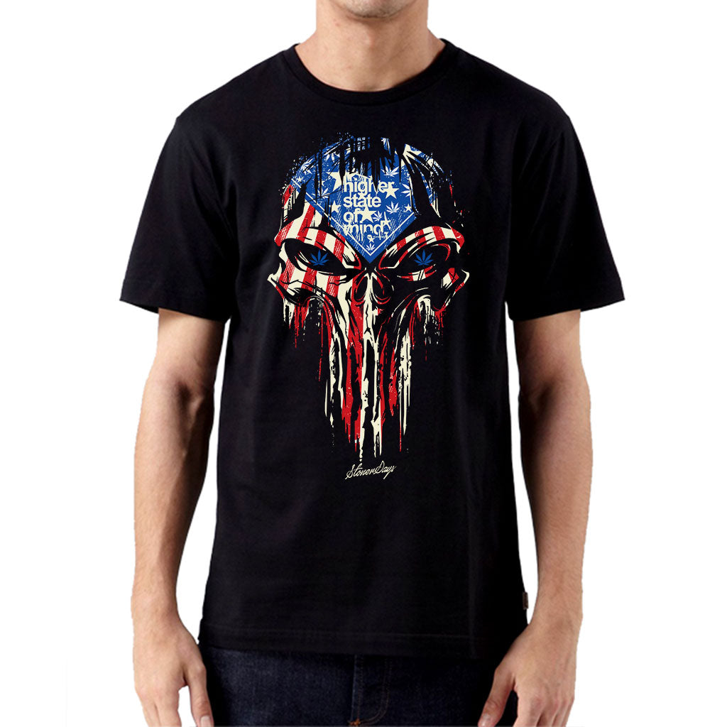 Punisher USA Flag Mens T-Shirt