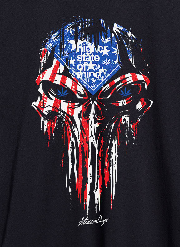 Punisher USA Flag Mens T-Shirt