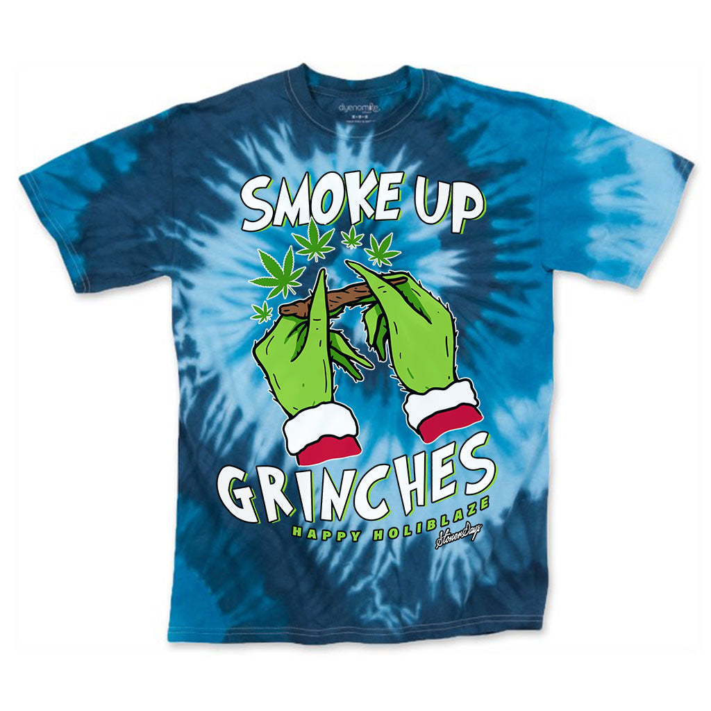 SMOKE UP GRINCHES! Blue Tie dye