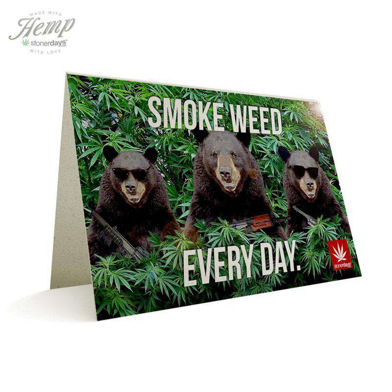 SMOKE WEED EVERY DAY BEARS HEMP CARDS