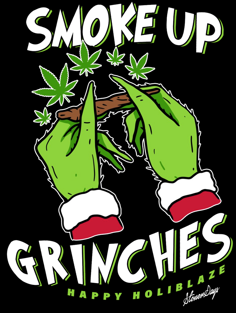 SMOKE UP GRINCHES! Crop Top Hoodie