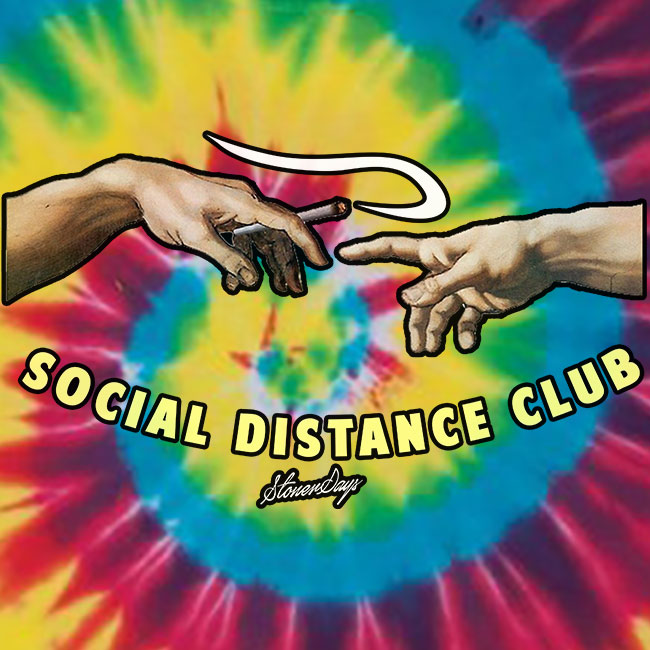 Social Distance Club Rainbow Tie Dye Tee