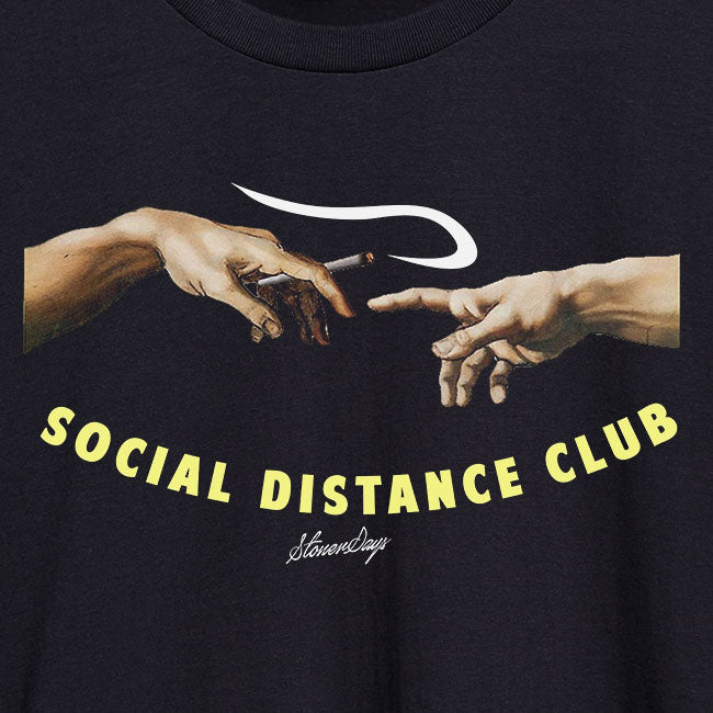 Social Distance Club Crop Top Hoodie