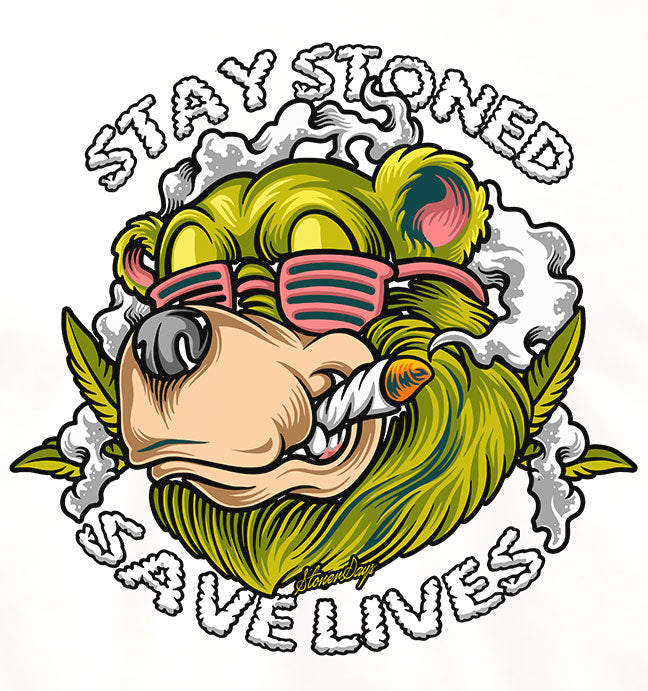 Stay Stoned Save Lives White Tee