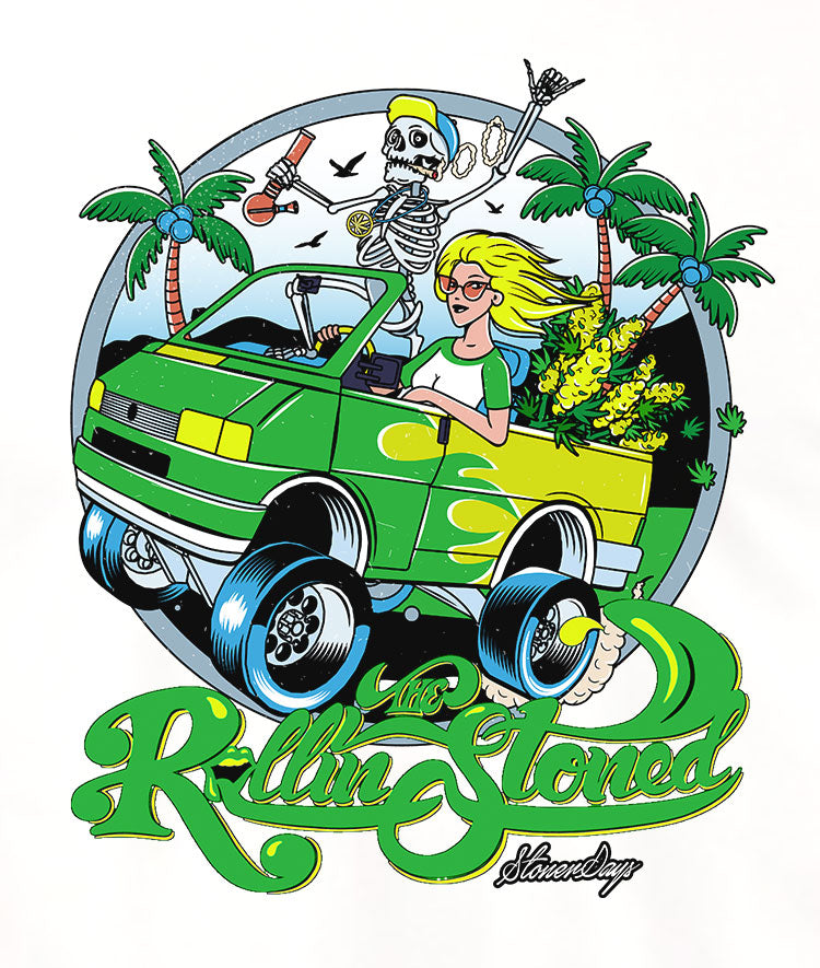 The Rollin Stoned White Tee