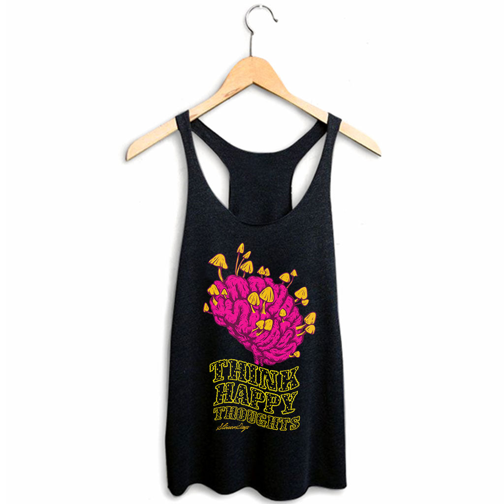 Think Happy Thoughts Women's Racerback