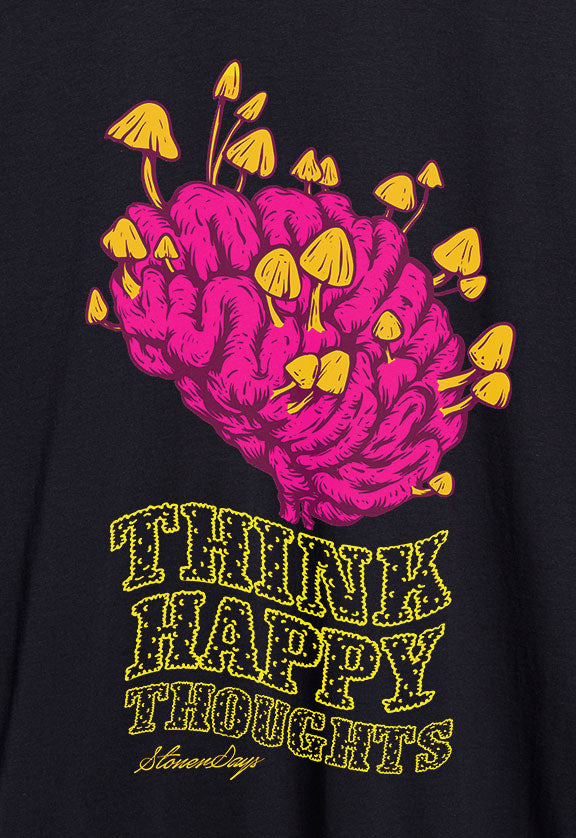 Think Happy Thoughts Crop Top Hoodie