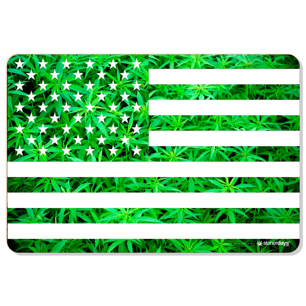 USA Green Flag Dab Mat
