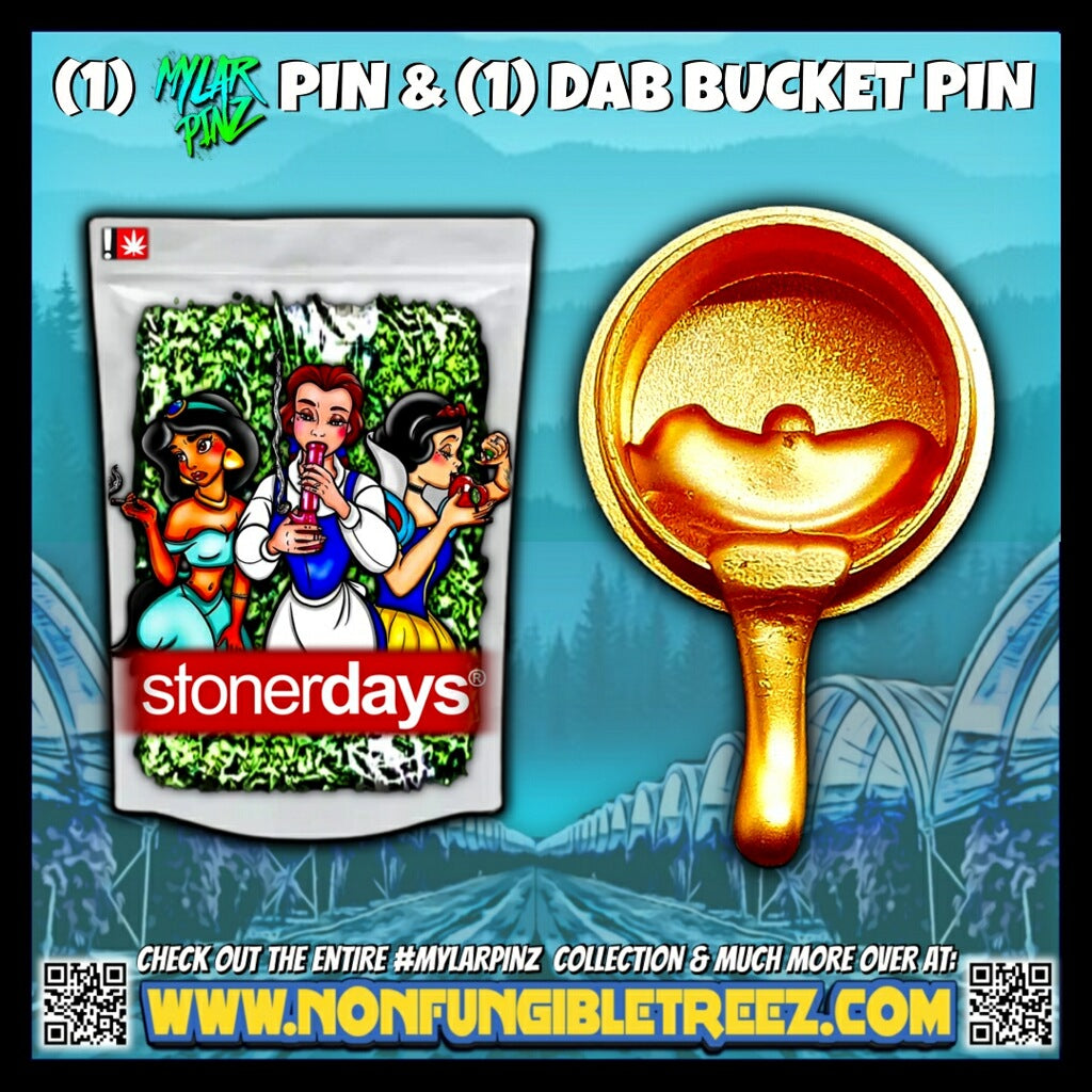 Princesses MylarPinz Pin + Exclusive Dab Bucket Pin Set